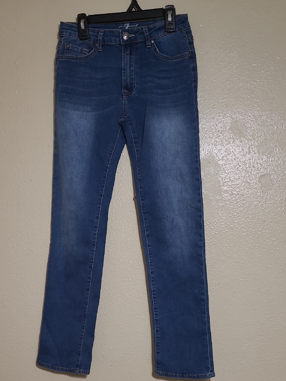 7 For All Mankind Boy's Modern Slim Straight Jeans in Medium Blue
